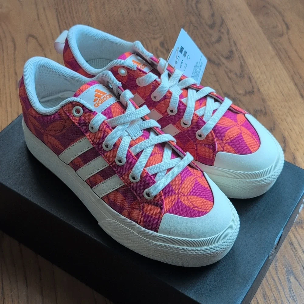NIB FARM Rio Bravada 2.0 Platform Sneaker Adidas Collab Women's Size 7 Tucan